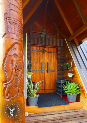 The tranquil wooden cabana